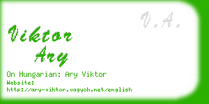 viktor ary business card